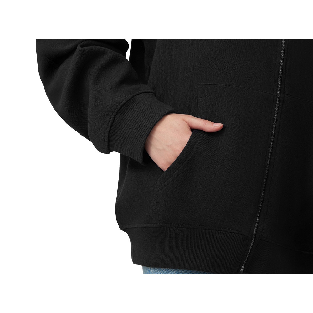 Толстовка оверсайз с капюшоном на молнии Monaco, черный