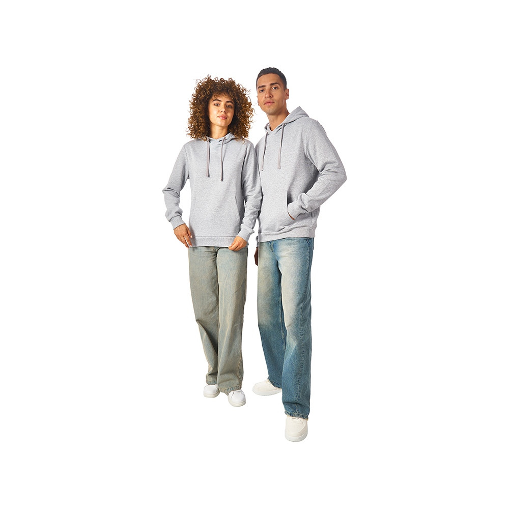 Толстовка унисекс Stream с капюшоном, серый меланж