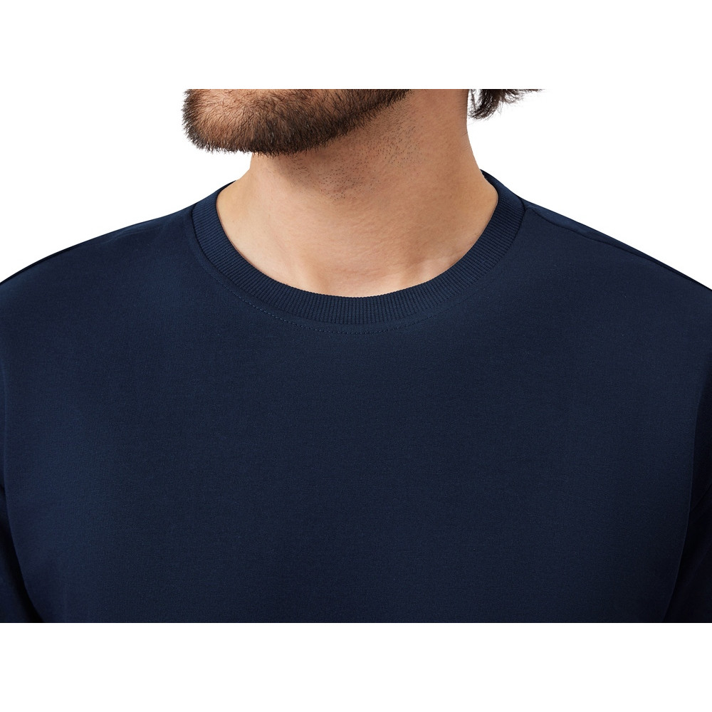 Футболка из френч терри Warsaw унисекс 220гр, темно-синий