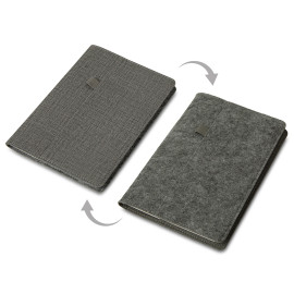 Двустороннее портфолио из рпет-фетра и искусственной кожи Felt, серый