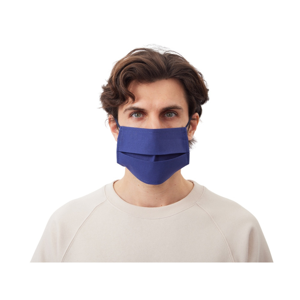 Маска для лица многоразовая из хлопка, синий