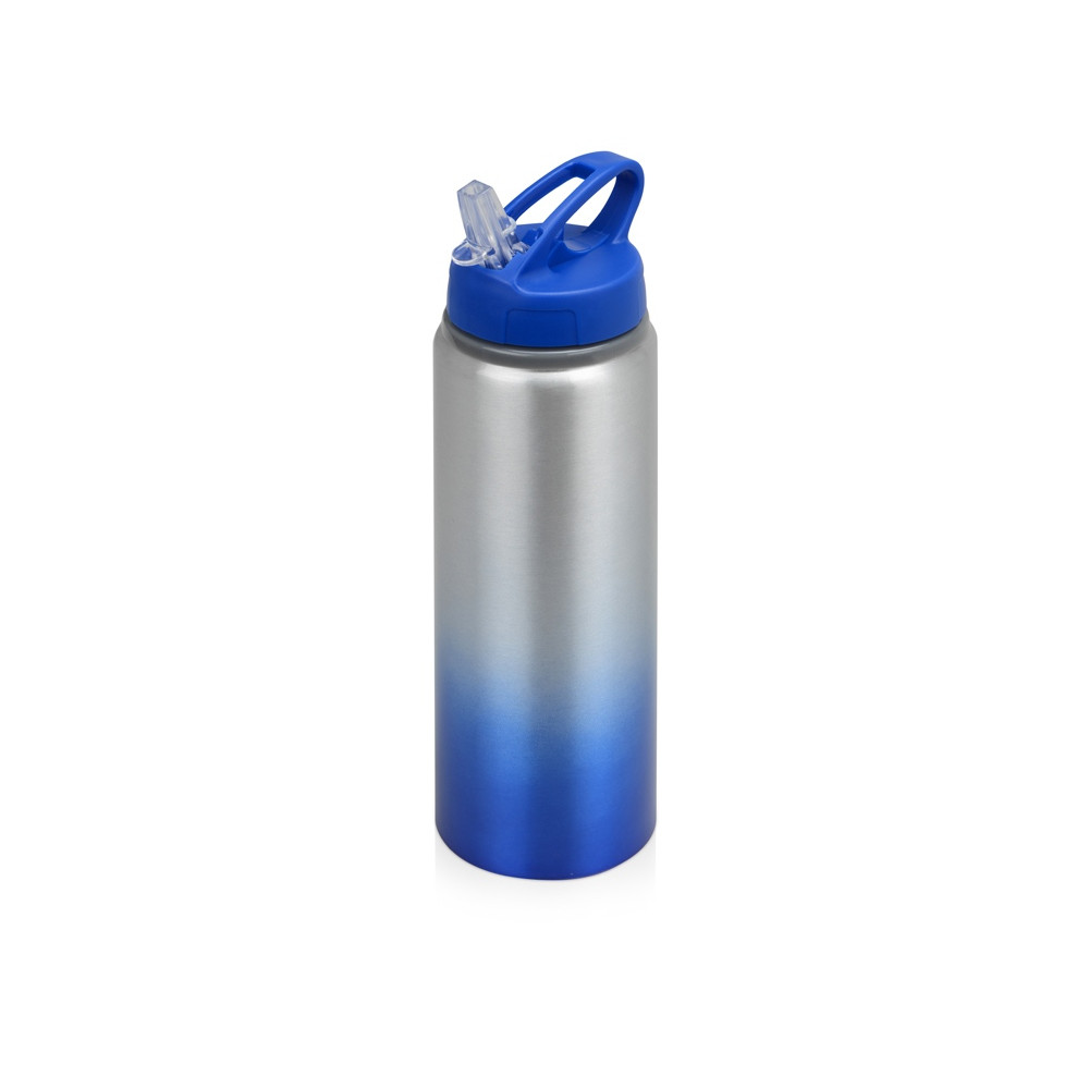 Бутылка Gradient, цвет ярко-синий;серебристый