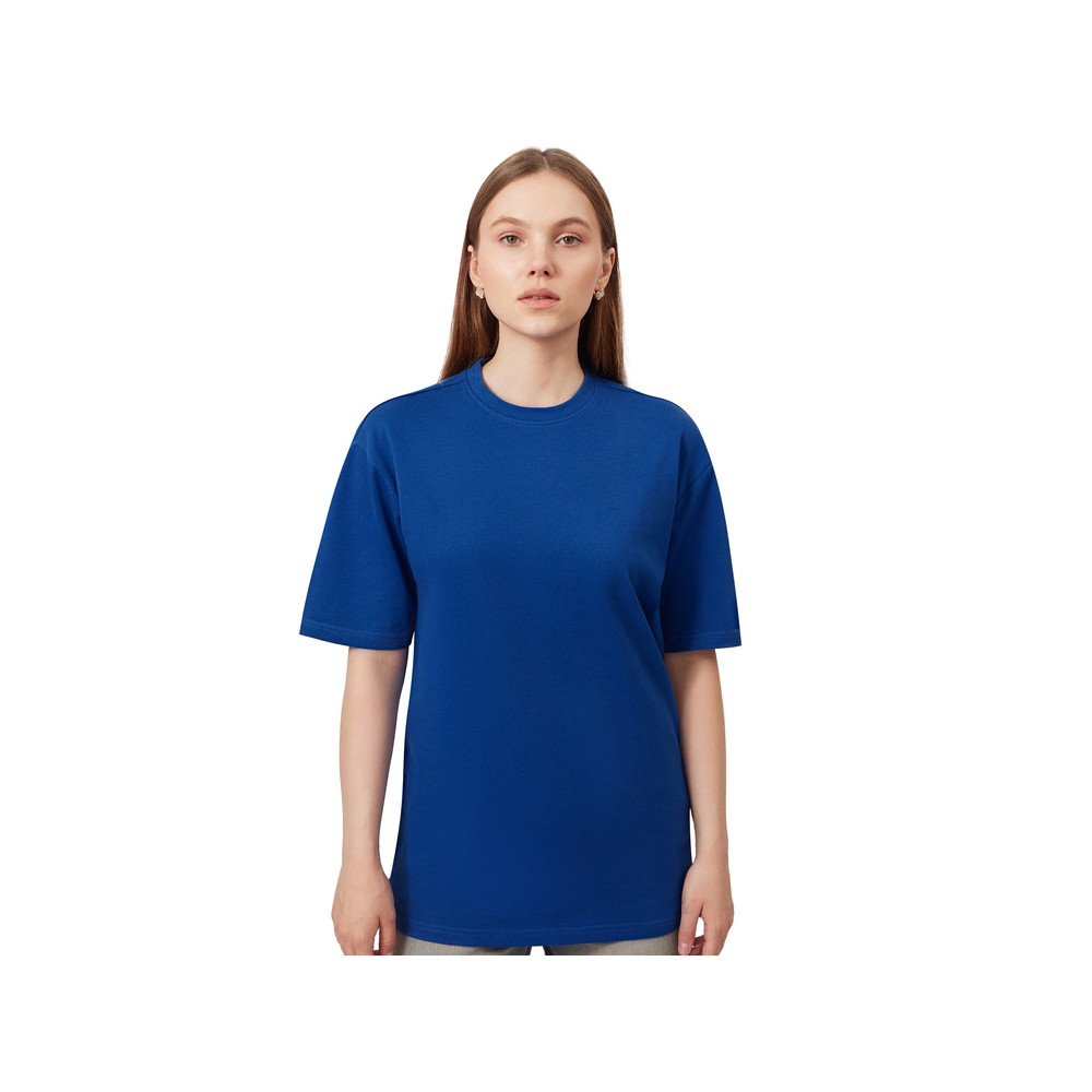 Футболка из френч терри Warsaw унисекс 220гр, кл. синий