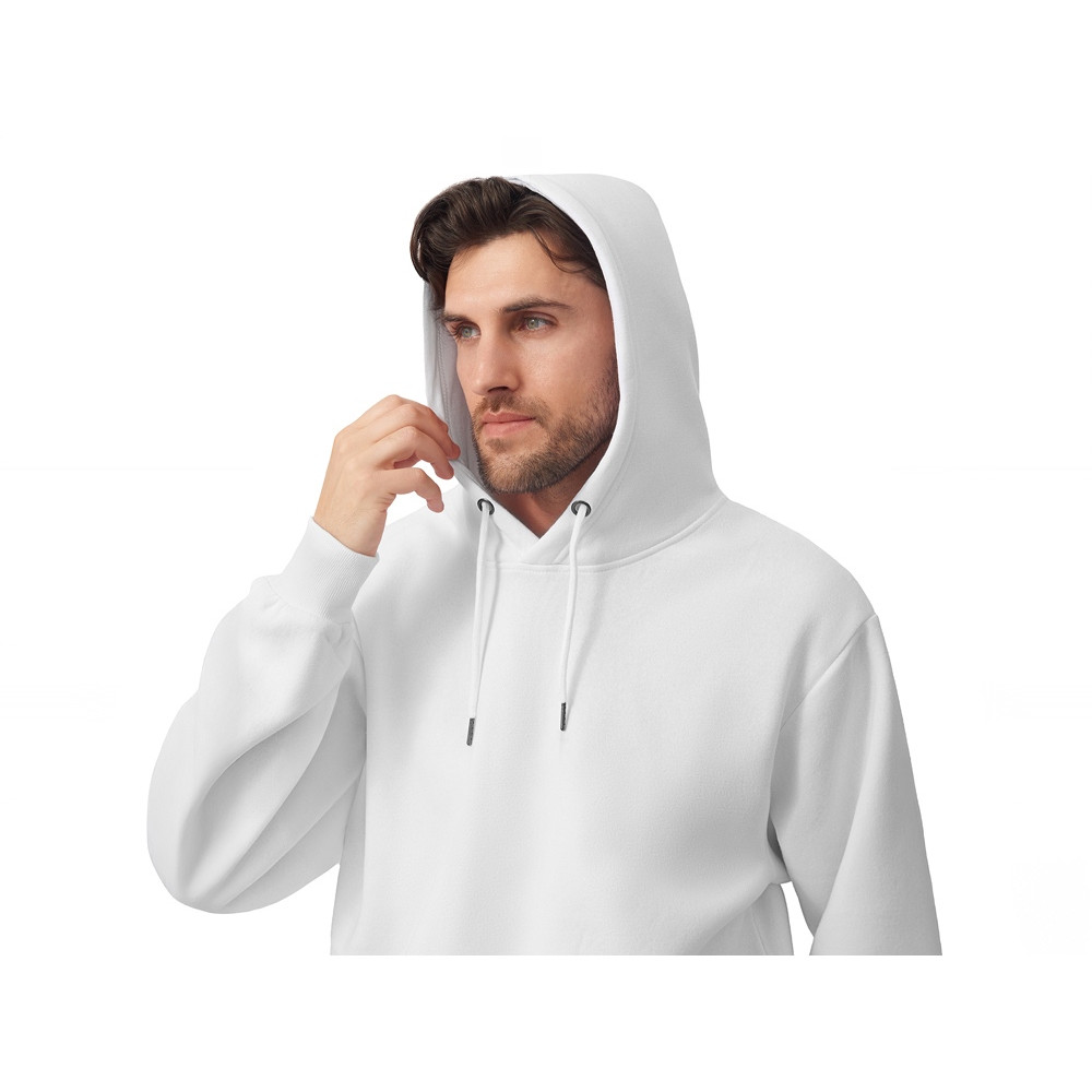 Толстовка с капюшоном оверсайз Lisbon унисекс, белый