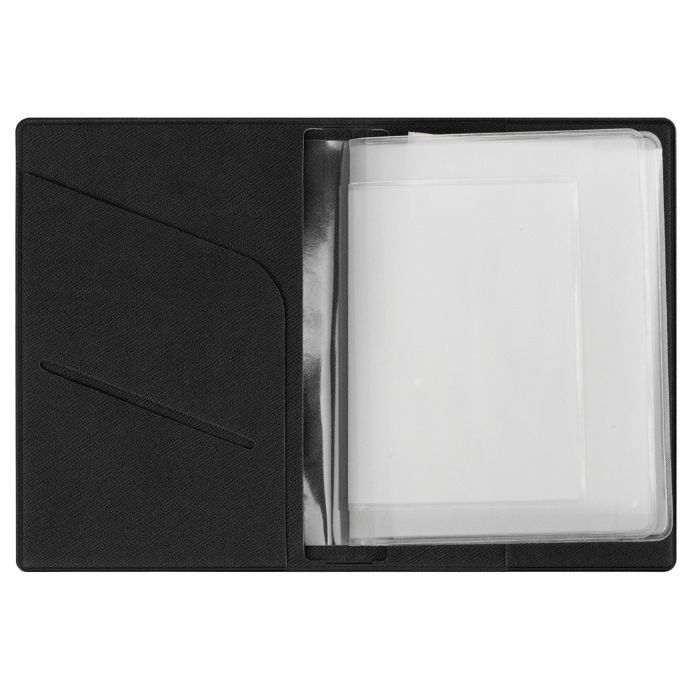 Классическая обложка для автодокументов Favor, черная