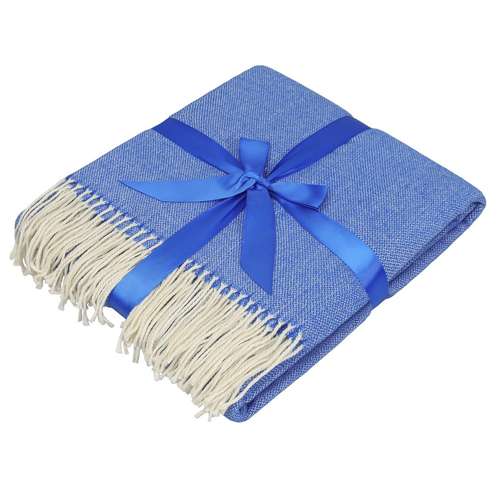 Акриловый плед Dapple 160x210 см, синий