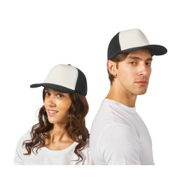 Бейсболка с сеткой Newport, белый/черный