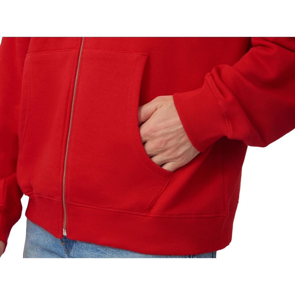 Толстовка оверсайз с капюшоном на молнии Monaco, красный