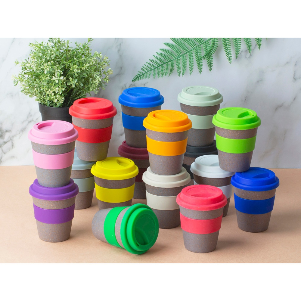 Стакан с силиконовой крышкой Cafe, белый