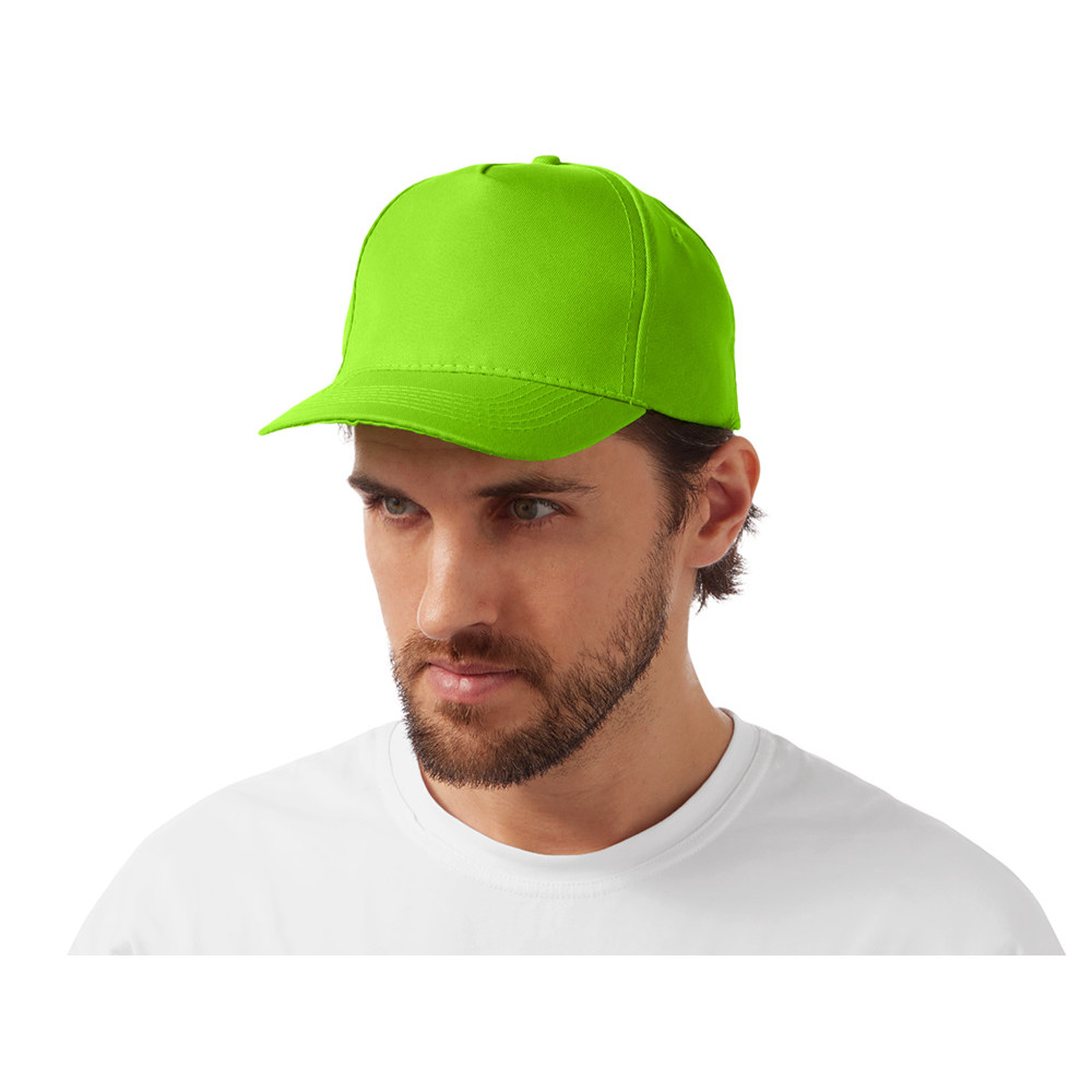 Бейсболка Poly 5-ти панельная 120 гр, зеленое яблоко