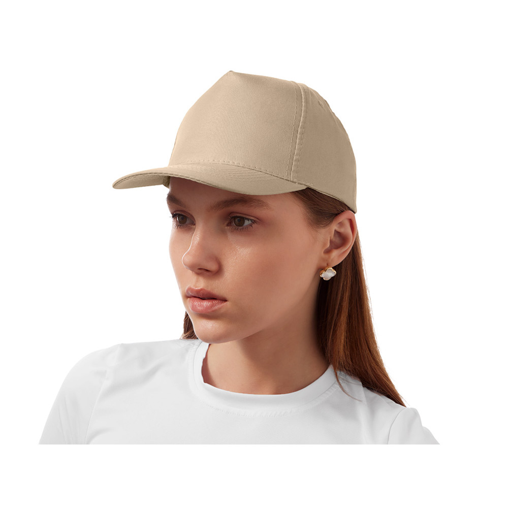 Бейсболка Poly 5-ти панельная 120 гр, песочный