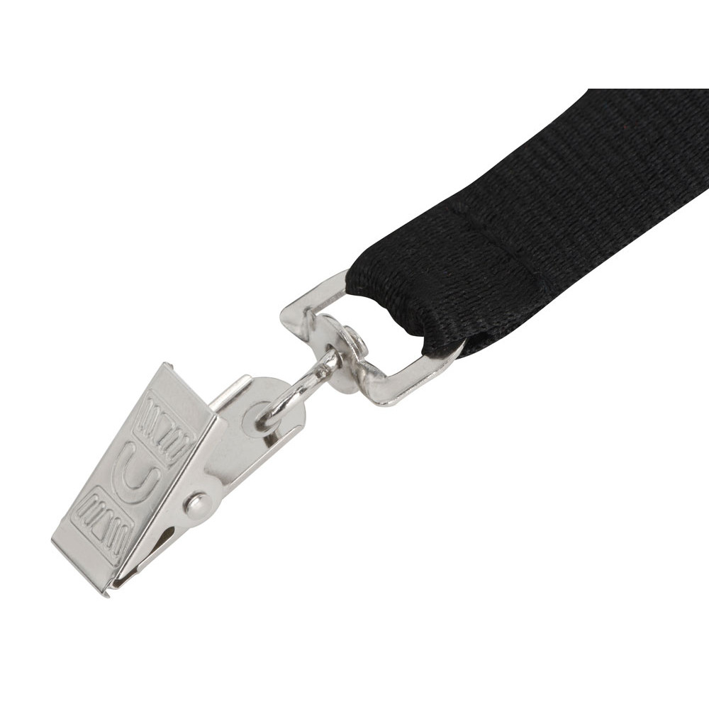 Ланъярд из RPET с клипом, черный