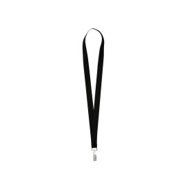 Ланъярд из RPET с клипом, черный