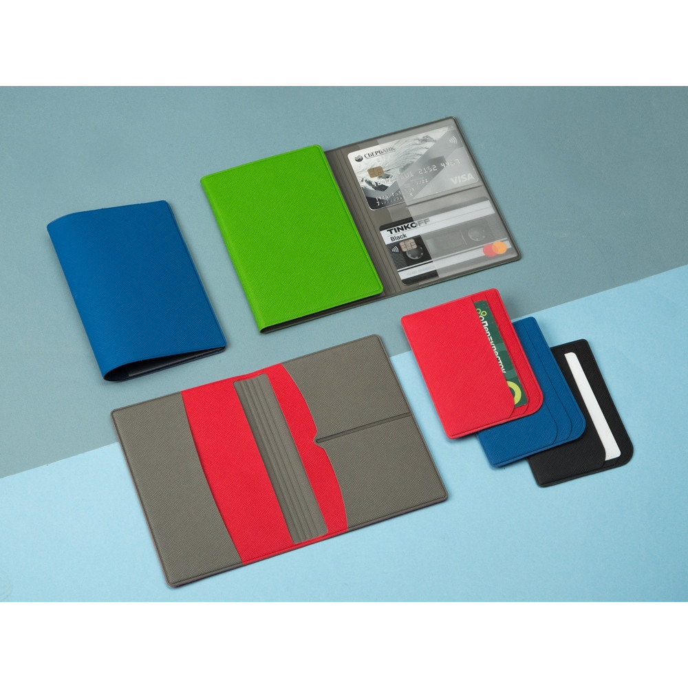 Классическая обложка для паспорта Favor, красная/серая