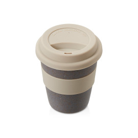 Стакан с силиконовой крышкой Cafe, beige