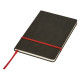 Блокнот Color линованный А5 в твердой обложке с резинкой, серый/красный
