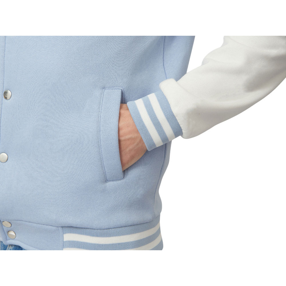 Бомбер Oxford, небесно-голубой/молочный, унисекс