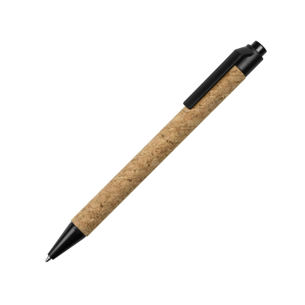 Блокнот B7 Forli с обложкой из пробки, натуральный + ручка из пробки Evora, черный