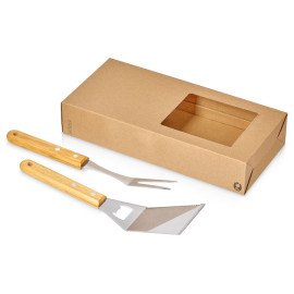 Набор BBQ Grill Master из двух приборов с деревянными ручками Набор BBQ Grill Master из двух приборов с деревянными ручками