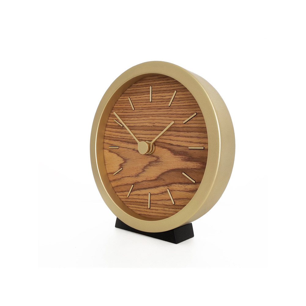 Часы настенные Gracie XS, натуральные с золотистым