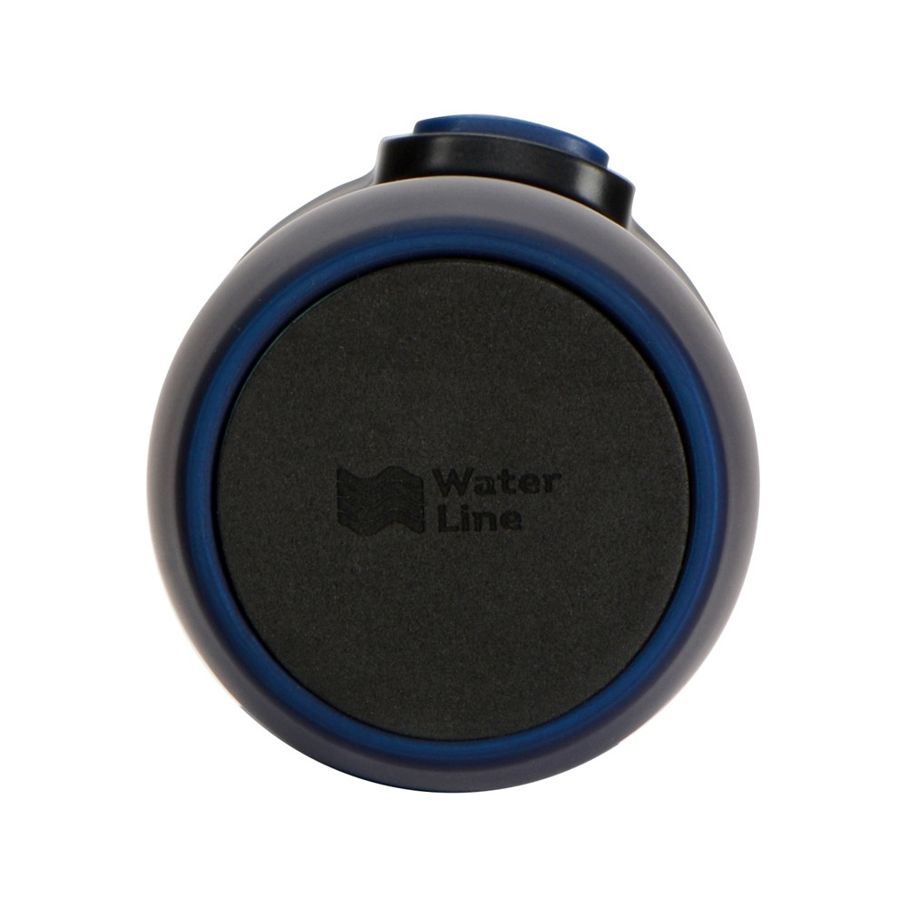 Вакуумная термокружка с кнопкой Streamline, Waterline, soft-touch, тубус, темно-синий