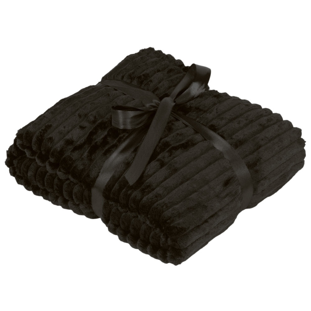 Плед Wave флисовый, черный