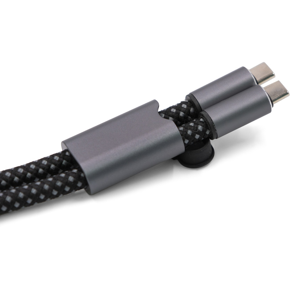 Ремешок-держатель для телефона с зарядным кабелем USB-C - USB-C Lany Wristband Charge Eco, серый