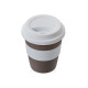Стакан с силиконовой крышкой Cafe, белый