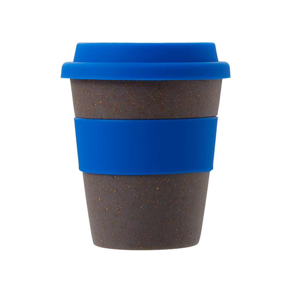 Стакан с силиконовой крышкой Cafe, синий