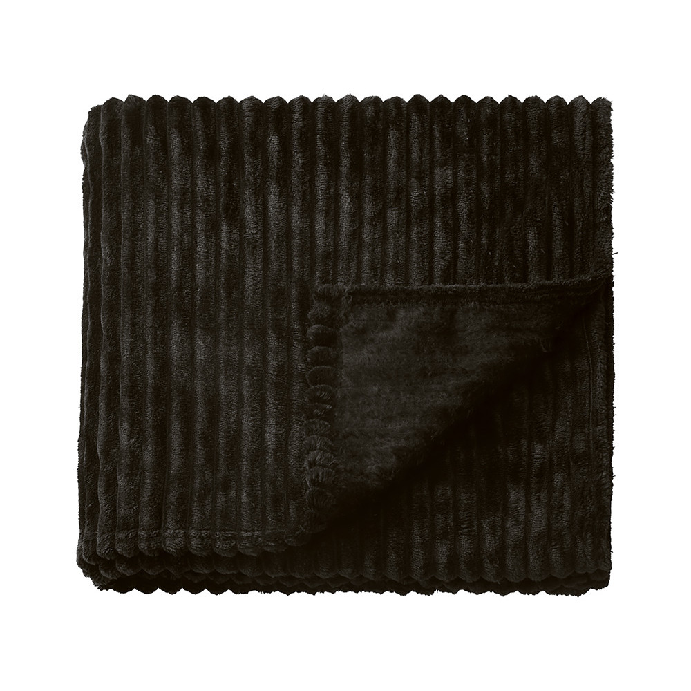 Плед Wave флисовый, черный