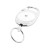 Брелок с ретрактором Demos, белый прозрачный Брелок с ретрактором Demos, белый прозрачный