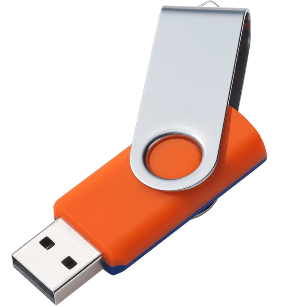 Флешка TWIST MIX, цвет Оранжевый