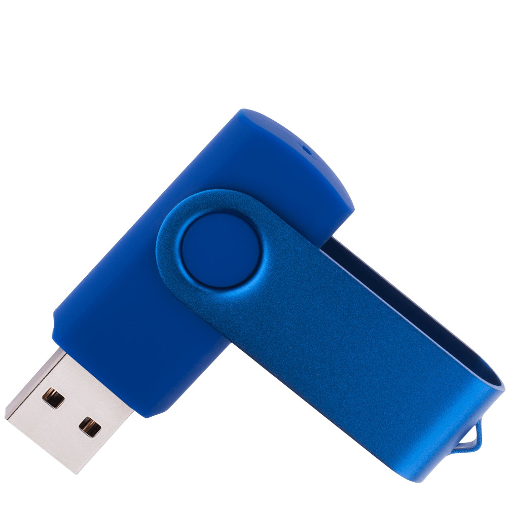 Флешка TWIST COLOR, цвет Синий