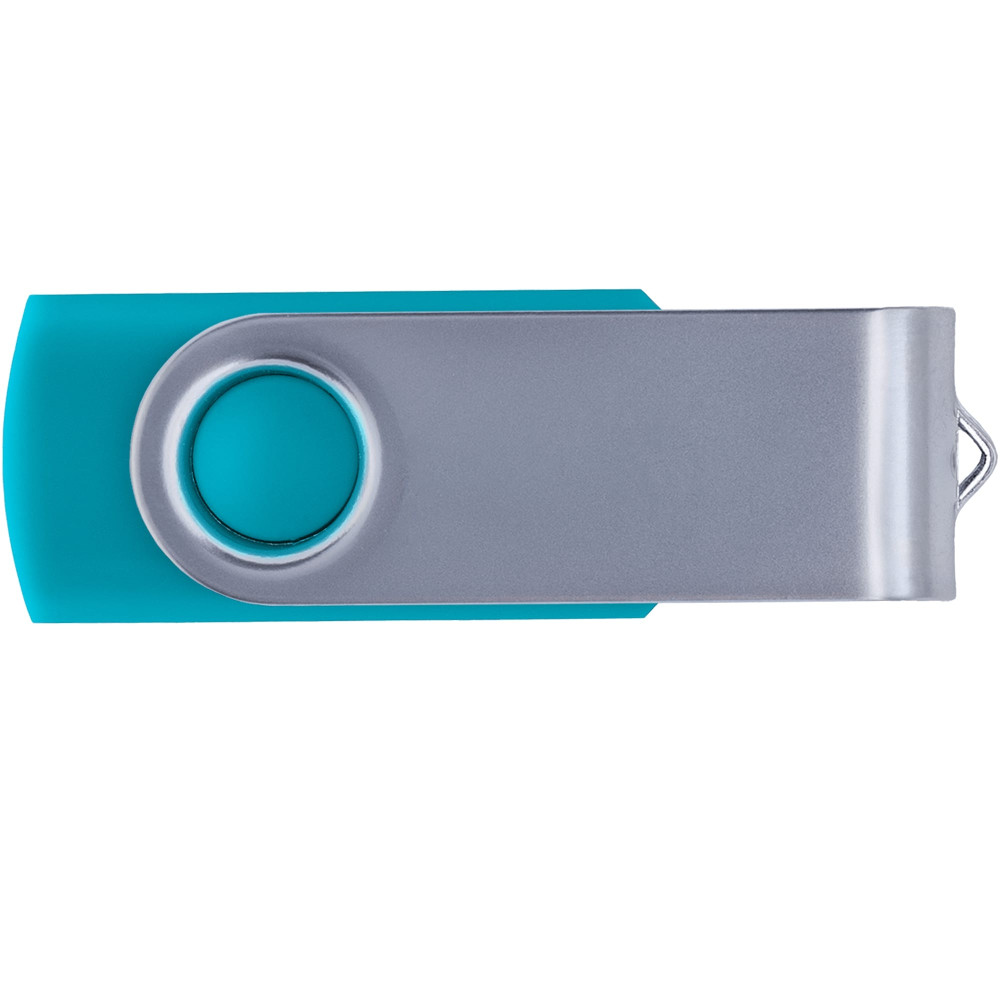 Флешка TWIST, цвет Бирюзовый