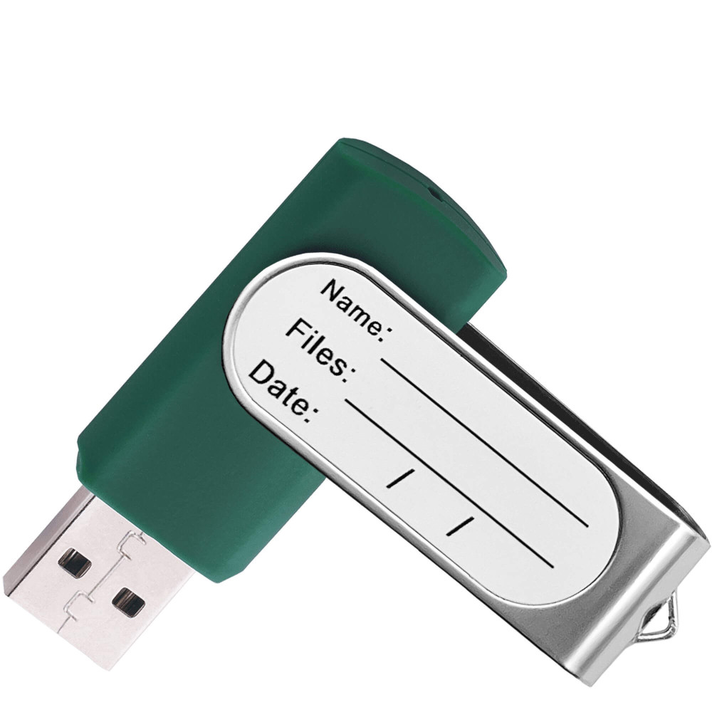 Флешка TWIST STICKER, цвет Зеленый