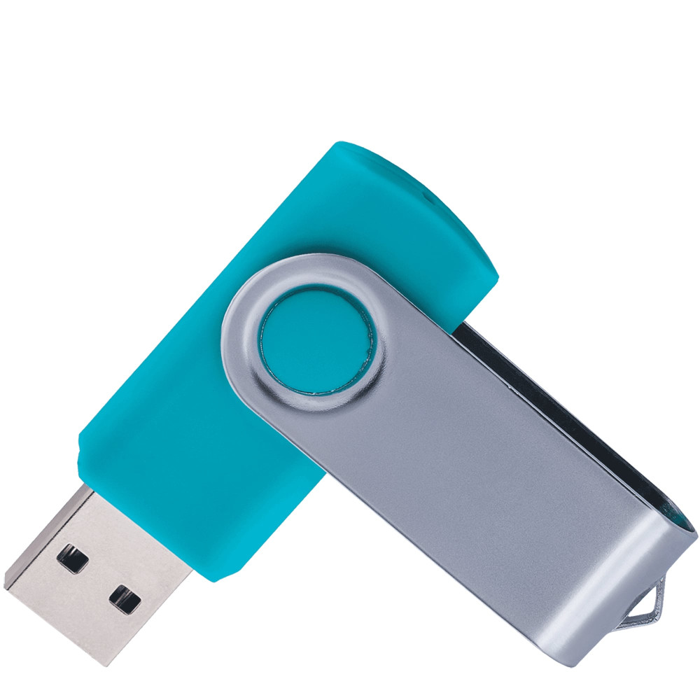 Флешка TWIST, цвет Бирюзовый