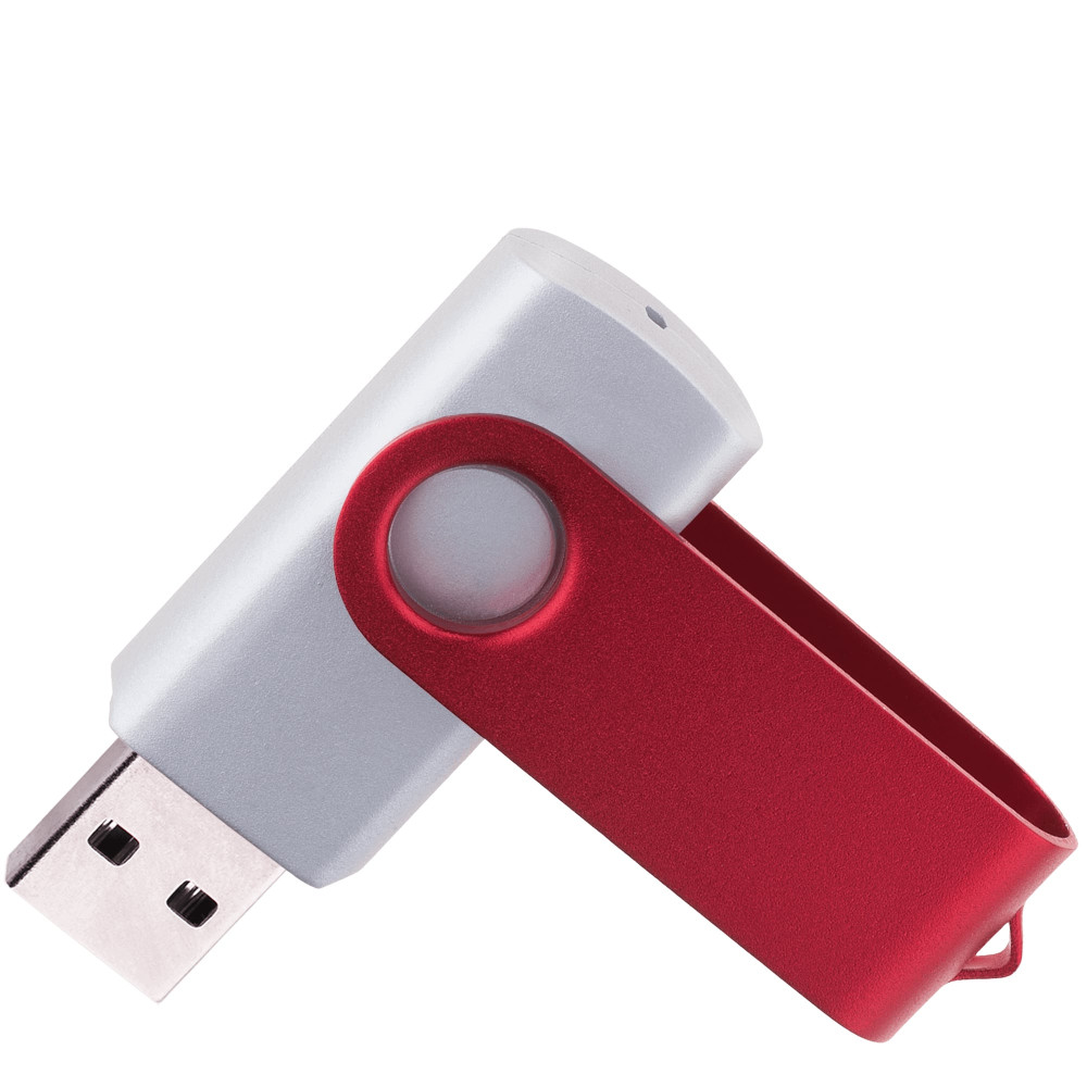 Флешка TWIST COLOR MIX, цвет Серебристый