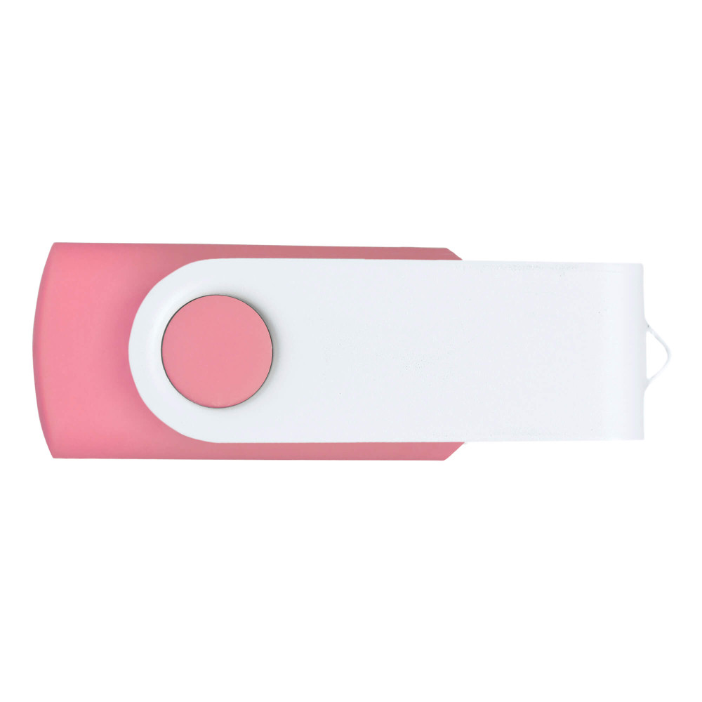 Флешка TWIST WHITE COLOR, цвет Розовый, цвет Розовый